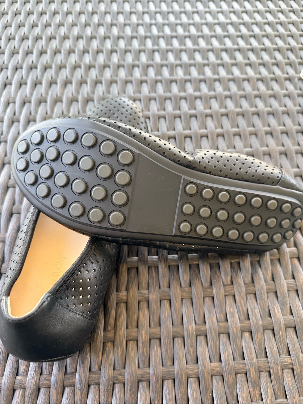 Adam Tucker Black Perforated Ballet Flats - Picture 5 of 15